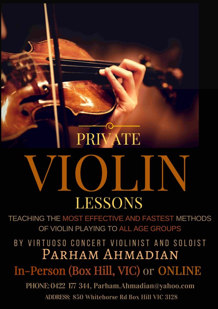 Private Violin Lessons by Experienced Soloist with More than 20 Years of Teaching Experience 33 Years of Playing Experience.